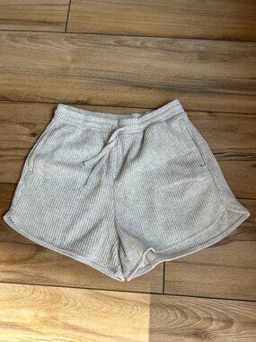 Abercrombie Gray Ribbed Lounge Shorts